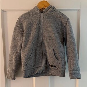 Finger In The Nose Grey Reversible Fleece  Kids Hoodie